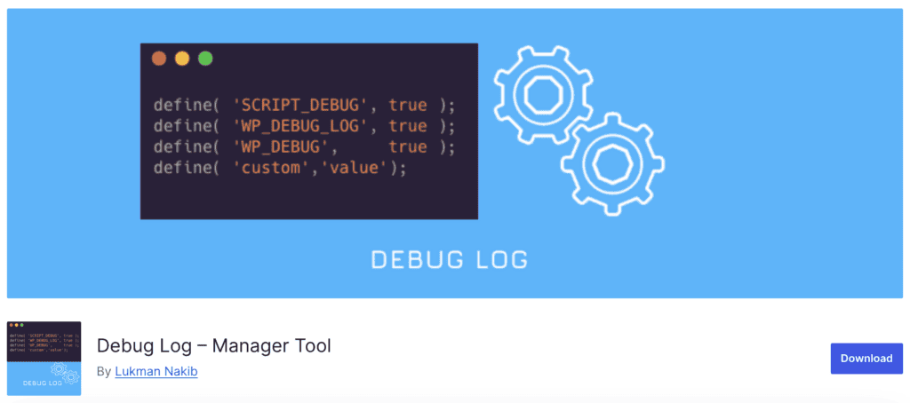 Debug Log Manager Tool by Lukman Nakib